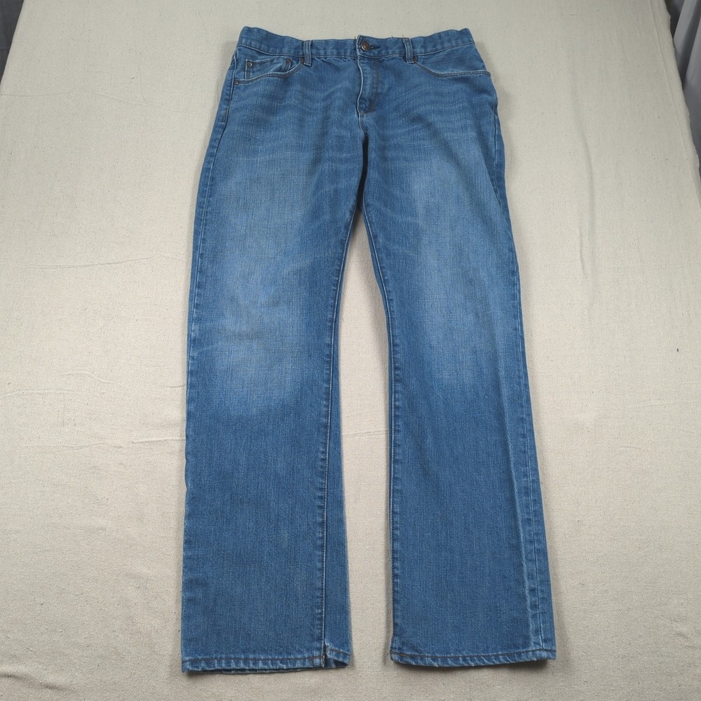 Gap 1969 Jeans‎ Mens 36x34 Blue Straight Distressed Casual